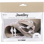 Creativ DIY Kit Smycken - Två Halsband och Örhängen Rosa / Vit