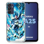 Cokitec Coque Renforcée pour Samsung Galaxy A25 5G Manga Dragon Ball Vegeta Bleu