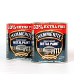 Hammerite Metal Paint Hammered - Silver - 2L Value Pack