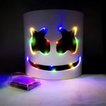 Marshmallow DJ-mask med lysande baratmosfär rekvisita