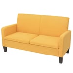 2-personers sofa 135 x 65 x 76 cm gul