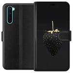 OnePlus Nord Svart Plånboksfodral Exklusiv Jordgubbe