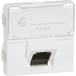 10 st Mosaikdatauttag RJ45 Cat-6 STP 2M 45° vit