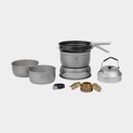 Trangia Spritkök 25 Large, 1000 W + 2 kittlar & vindskydd i HA / hårdanodiserad aluminium 1 stekpanna NS Non Stick-teflon kaffepanna griptång rem, T-Tenol (1 liter)