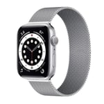 Bracelet milanais pour Apple Watch, bracelet en acier inoxydable Bracelet iWatch Series SE 6 5 4 3 2 1-ML-argent, 38 mm