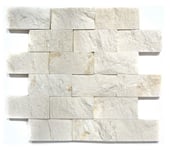 mosaik ws face brick splitface white limestone 4,8x10x2