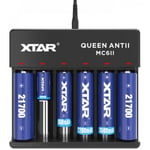 XTAR MC6II 0.5Ax6 Li-Ion Lader 220V