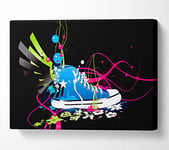 Colourful Converse Shoe Canvas Print Wall Art - Medium 20 x 32 Inches