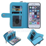 Apple iPhone 6/6S Zipper Wallet Case Light Blue