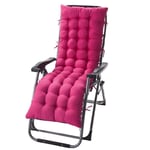JIFNCR Lounge Chair Cushions Recliner Garden Chair Pad Soft Foam Flakes Seat Cushion Double-Face Thick Mat High Back Chair Cushion Portable Durable Sun Lounger Mattress,Rose Red,48 * 125 * 8CM