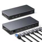 Ugreen Hub USB-C till 2x HDMI/2x DisplayPort/2x USB-A/3x USB-C/RJ45- Grå