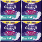 Always Dailies Panty Liners, Normal, 216 Liners (54 x 4 Packs), Odour Neutral...