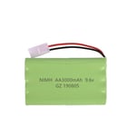 MeGgyc 3000mah 9.6v Rechargeable Battery For Rc Cars Trains RC Robots rc Boat Battery AA 9.6v 3000mah Battery Pack 3P