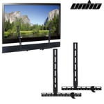 Adjustable Universal Soundbar Bracket Holder Mount Under or Over TV Fits Any TV