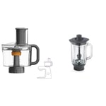 Kenwood Attachment MultiPro KAH65.000PL, Stand Mixer Accessory, Food Processor with 6 Slicing Discs & KAH359GL Blender Attachment for Kitchen Machines Glass and Black