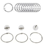 Öppningsbara gardinringar / metallringar 10 st Silver 15 mm