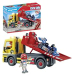 Playmobil 71429 City Life RC Vehicles - Towing Service, Truck and Racing Car Toy
