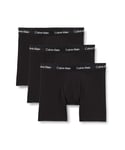 Calvin Klein Mens 3 Pack Boxer Briefs - Mid Rise - Black / Band Cotton - Size X-Large