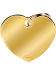 MyFamily ID Tag Basic collection Big Heart in Golden Plated Brass