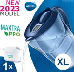 BRITA Marella XL Water Filter Fridge Jug BLUE 3.5L +1 MAXTRA PRO All-in-1 Filter