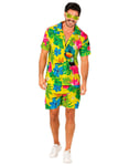 Tropisk Gul Hawaii Skjorta och Byxor