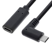 InLine Vinklet USB-C 3.2 Gen.1 forlængerkabel - 3A - 1 m