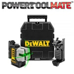 DeWalt DW089CG 3-Way Self-Levelling Cordless IP54 Multi Line Green Laser Level 