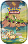 Pokémon Mini boîte de Collection Paldea Sfavillante du GCC Arboliva et Leafeon (Deux enveloppes d'expansion et Une Feuille d'autocollants), édition en Italien