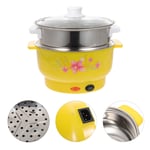 2 Layer Slow Cooker with Steamer Basket Stainless Steel Non Stick Keep Warm Pot