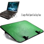 HJWL Laptop Stand, USB Laptop Cooling Computer Stands Silent Fan Lapdesks Computer Stand Base Notebook Table (Color : Green)