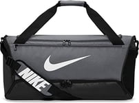 Nike Brasilia Sports Bag 9.5 m, Grey/Black/White, One Size, Casual