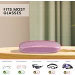 pieces rosa och vit glitter hårt skal glasögonfodral, Porta
