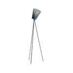 Northern Oslo Wood golvlampa Green, mattsvart stativ