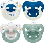 NUK Signature Day & Night Baby Dummy 6-18 Months Soothes 95% of Babies Heart-Sha