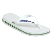 Mens Havaianas Brasil Logo White Sandals