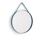 HAY - Strap Mirror No 2 Ø70 - Blue - Blue - Blå - Väggspeglar