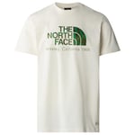THE NORTH FACE Berkeley California T-Shirt White Dune/Optic Emerald Generative Camo Print XXL
