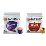 Tassimo Cadbury Hot Chocolate Pods (Pack of 5, Total 40 Coffee Capsules) & Kenco Colombian Coffee Pods (Pack of 5, Total 80 Coffee Capsules)