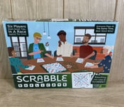 NEW Scrabble Duplicate Mattel Board Crossword Letter Puzzle Game - DAMAGED BOX