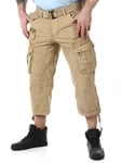 Geographical Norway Parra 3/4 Cargo Shorts - Beige