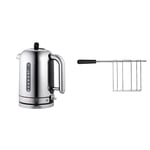 Dualit Classic Kettle | Polished Stainless Steel with Black Trim | Quiet boiling kettle | 90 Second Boil Time | 1.7 L Capacity, 2.3 kW | 72796 & Sandwich Cage for Classic Toasters 499