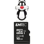 Pack Support de Stockage Rapide et Performant : Clé USB - 2.0 - Série Licence - Hanna Barbera - 16 Go + Carte MicroSD - Gamme Elite Gold - Classe 10-16 GB