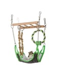 Trixie Suspension bridge hammock/toy hamster wood/rope 17 × 22 × 15 cm