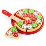 Viga Toys - 58500 - Jeu D'imitation - Cuisine - Pizza À Découper - Végétarienne