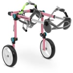 Wiesenfield - Chariot pour chien handicapé - pour petits chiens - Pattes arrière - Réglable - Cadre en aluminium Fauteuil roulant pour chien Chariot