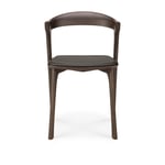 Ethnicraft - Bok Dining Chair - Varnished Oak - Brown - Brown Leather - Matstolar - Alain Van Havre - Brun - Trä