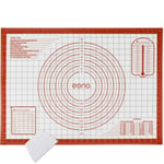 Amazon Brand - Eono Extra Large Silicone Baking Mat Pastry Sheet - Non-Stick Dough Kneading Board, Non Slip Fondant Mat for Rolling - 71x51cm, Red