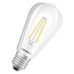LEDVANCE Smart LEDLamp with WiFi Technology, Base: E27, Di mmable, Warm White(2700K) Replaces Incandescent Lamps with 60 W, Compatible with Google, Alexa, SMART+ WiFi Filament Edison Di mmable, 1-Pack