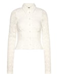 ROTATE Birger Christensen Lace Fitted Shirt Vit