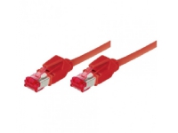 Industrie-Patchkabel S/FTP, PiMF, CAT.6A EIA/TIA, Class EA, rot, 30,0 m Ölbeständiges Spezialkabel für Industrie-Einsatz, für 10 Gigabit/s, mit Draka-Kabel und Hirosesteckern TM21 (77930R)